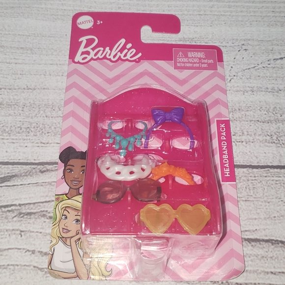 Set/2 Barbie Mattel Accessories Packs Handbag Headband Necklaces Sunglasses 2020 - Picture 3 of 7